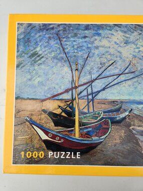 1000 Piece Jigsaw Puzzle Vincent Van Gogh Fishing Boats on the Beach at Les Sain
